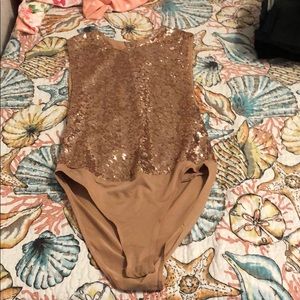 Gold sequin bodysuit